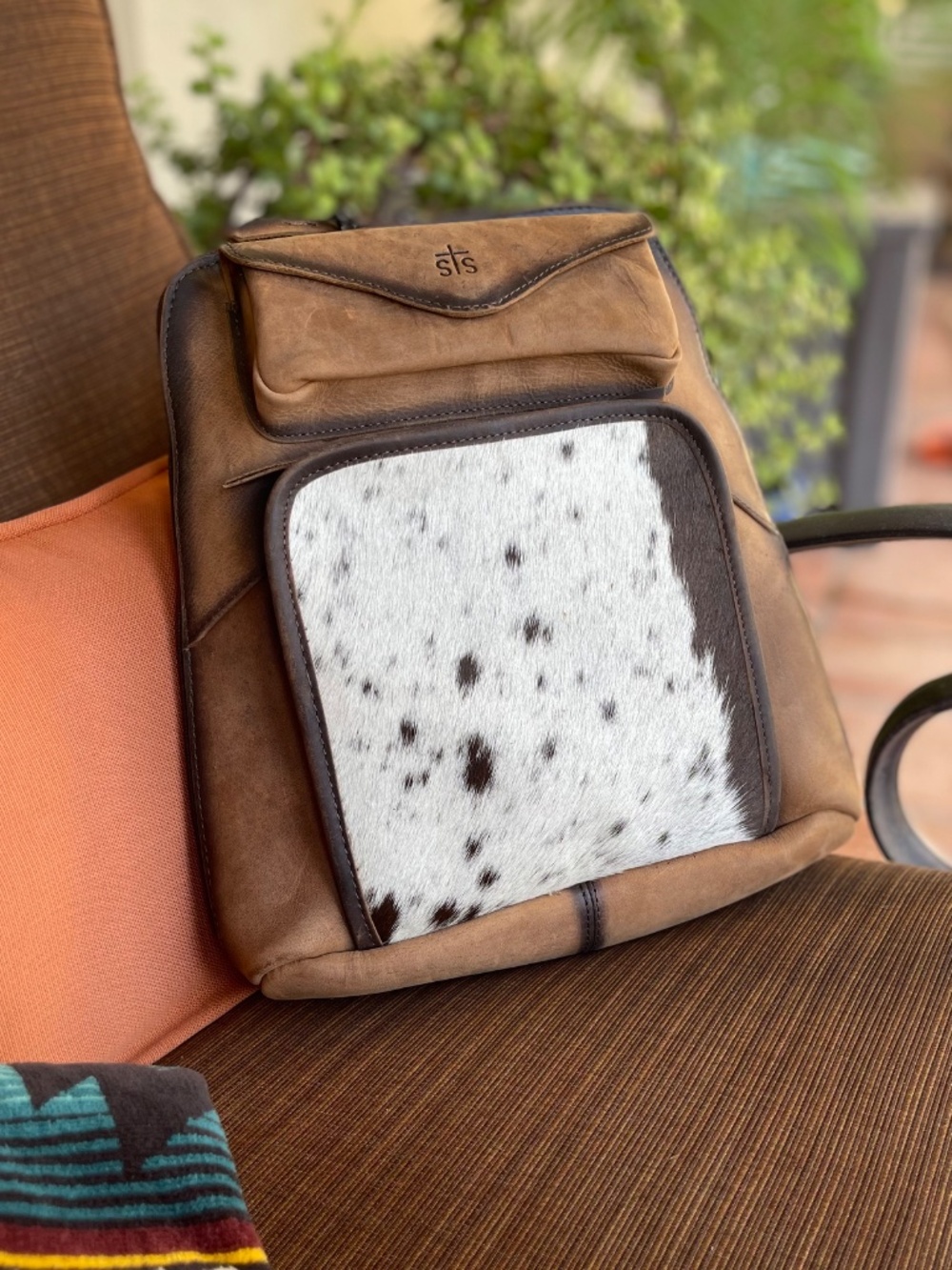 NWOT - Cowhide Sunny Backpack by STS